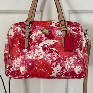 Coach Mini Bennett Peyton Multi-Color Satchel Top Handle Bag